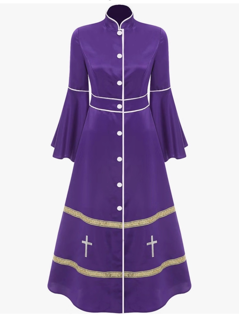 Purple Women's Clergy Robes Church Dress Costume, Women Size Small,